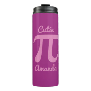 Garrafa Térmica Pi/texto torta de Cutie & tumbler feitos sob