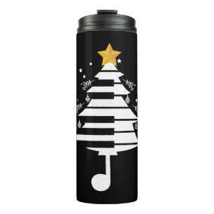 Garrafa Térmica Piano Árvore de Natal Pianista Presente Musical