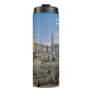 Garrafa Térmica Piazza Navona, carona personalizada de arte em Rom