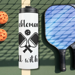 Garrafa Térmica Pickleball Picklemania Dill Com Tiro Engraçado
