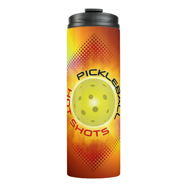 Garrafa Térmica Picleball Hot Shots 1 Opções Tumbler térmico (Frente)