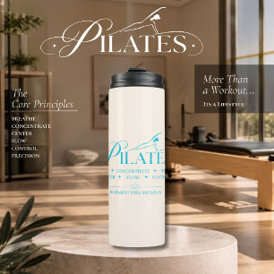 Garrafa Térmica Pilates de Luxo Os Princípios Básicos Azul