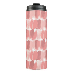 Garrafa Térmica Pincel Rosa Traça Padrão De Óleo