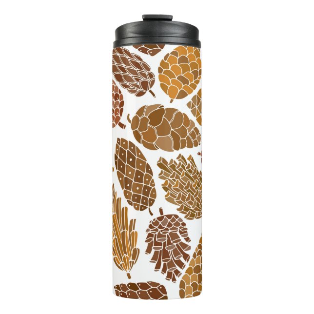Garrafa Térmica Pine cones seamless pattern (Frente)