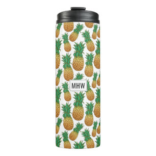 Garrafa Térmica Pineanases Tumbler personalizado de monograma padr