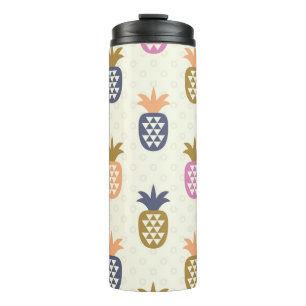 Garrafa Térmica Pineapples Sem Costura Design de Padrão Vintage