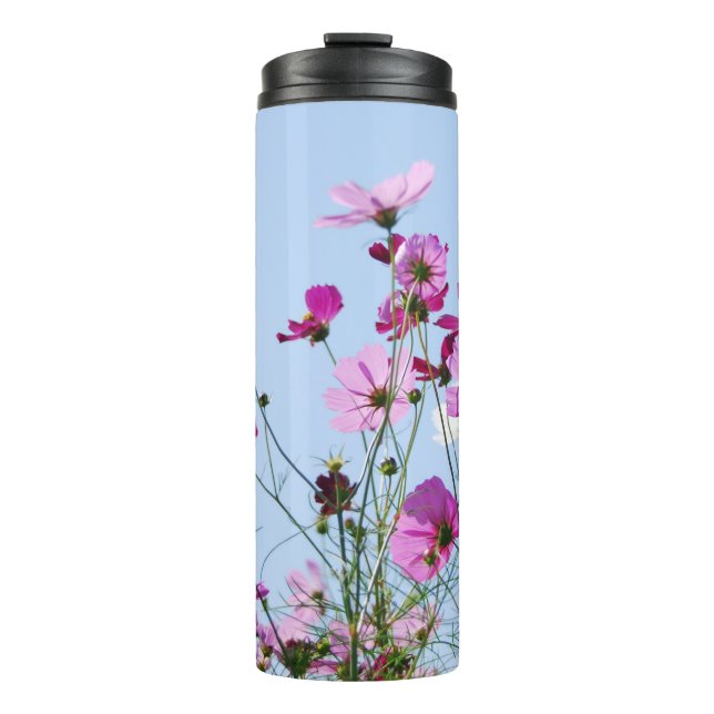Garrafa Térmica Pink and Purple Pretty Flower Meadow Photo (Frente)
