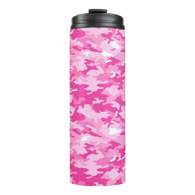 Garrafa Térmica Pink Camo Pattern – Breast Cancer Awareness (Frente)