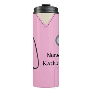 Garrafa Térmica Pink Uniforme de Esfregões Médicos
