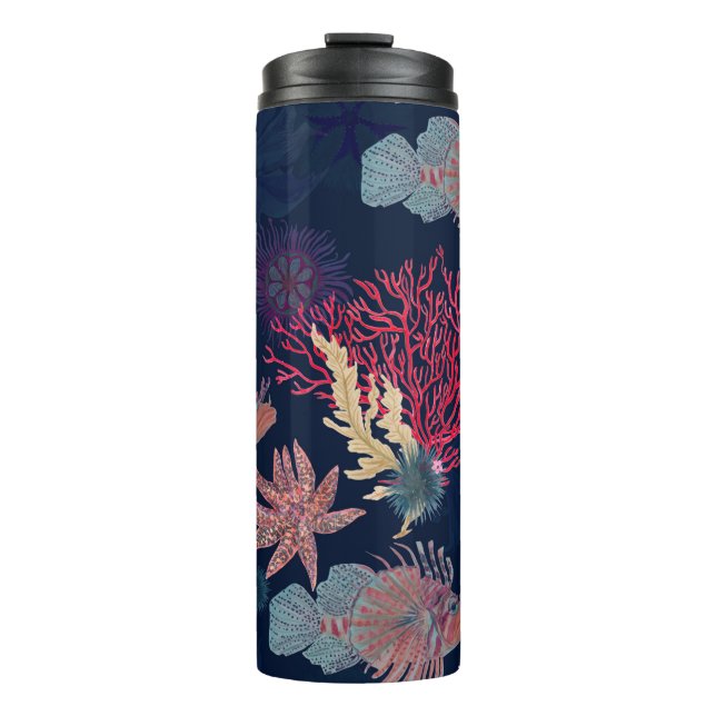 Garrafa Térmica Pintor de aquarelas com padrão uniforme com leão v (Frente)