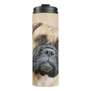 Garrafa Térmica Pintura Bullmastiff - Arte Cachorra Original