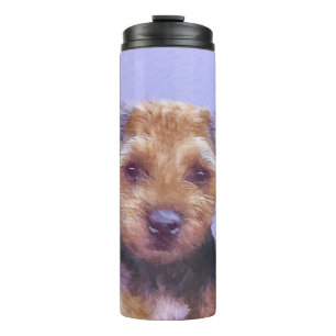 Garrafa Térmica Pintura de Borda Terrier - Arte de Cachorro Origin