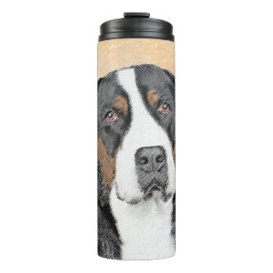 Garrafa Térmica Pintura de Cachorro da Grande Montanha Suíça - A