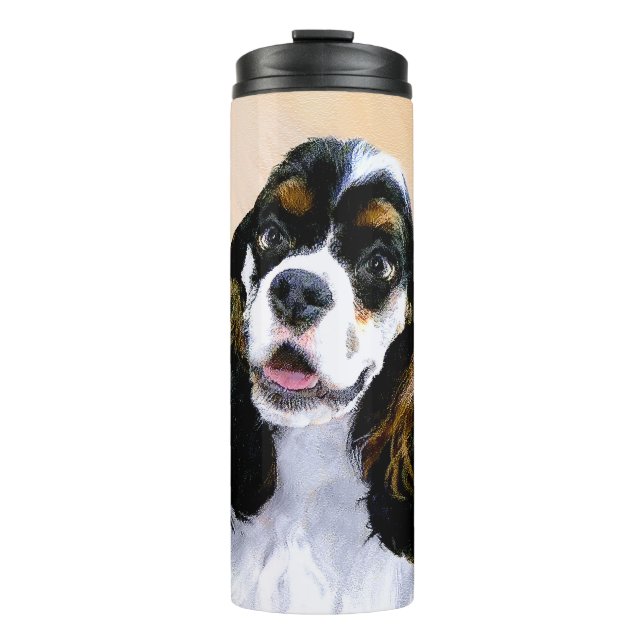 Garrafa Térmica Pintura De Cocker Spaniel (Participante) - Arte De (Frente)