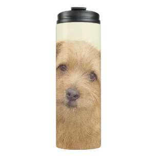 Garrafa Térmica Pintura de Norfolk Terrier - Arte de Cachorro Orig