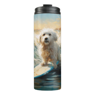 Garrafa Térmica Pintura de Surf na Praia do Coton De Tulear