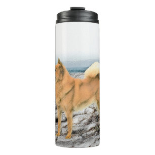 Garrafa Térmica Pintura em Seashore - Arte Canina