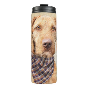 Garrafa Térmica Pintura em Vizsla, por Wirehaired - Arte Cão Orig
