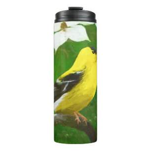 Garrafa Térmica Pintura Goldfinch - Arte Cachorra Original