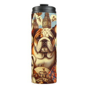 Garrafa Térmica Pintura para Bulldog em Inglês