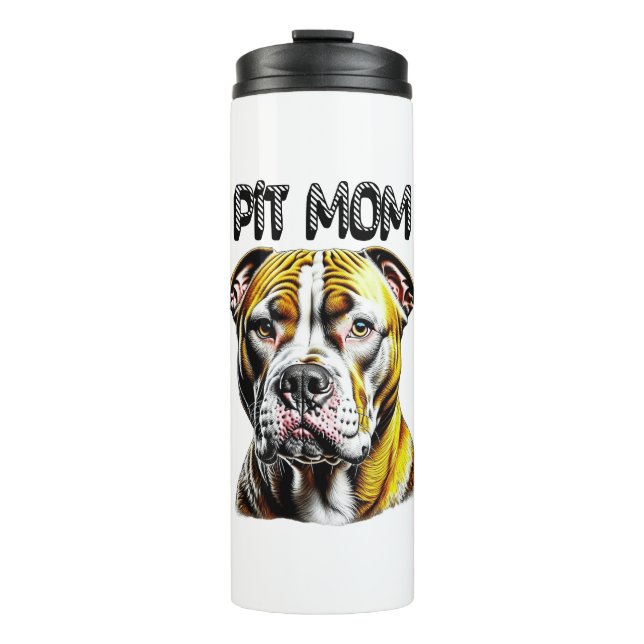 Garrafa Térmica Pit Bull Mãe | Pão-Cão (Frente)