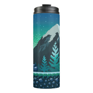 Garrafa Térmica Pixel art tela de fundo contínua. Localização com 
