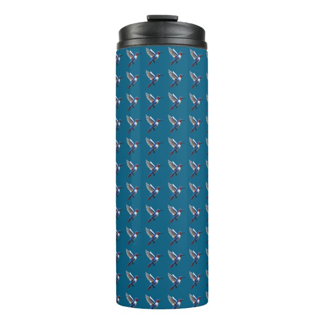 Garrafa Térmica Pixeled Blue Humingbird (Frente)