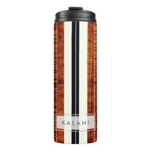 Garrafa Térmica Placa de Madeira PixDezines Faux Koa