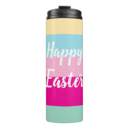 Garrafa Térmica Placa plana do Felz pascoa de strips colorida