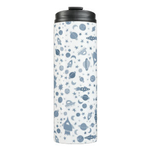Garrafa Térmica Planetas Espaciais Exteriores Bonitos Foguetes Azu