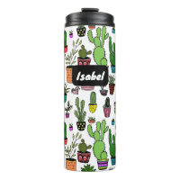 Plantas de Cacto em Vasos Padrão Fofo Presente PER
