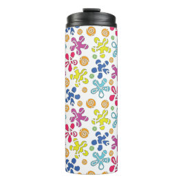 Garrafa Térmica Playful Abstract Doodle Shapes