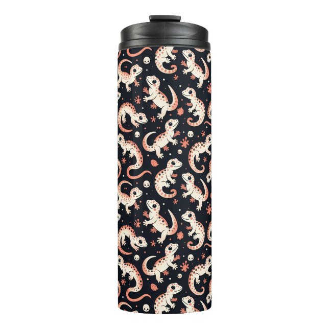 Garrafa Térmica Playful Gecko Pattern (Frente)