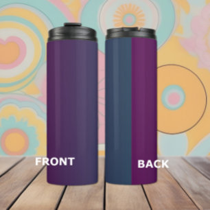 Garrafa Térmica Plum Twilight - Elegante Tumbler Azul de ameixa