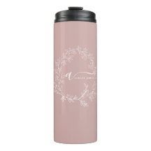 Poeira Rosada de Vergonha Moderno Rótulo de Monogr