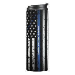 Garrafa Térmica Polícia Personalizada Afetou Bandeira Americana