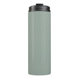 Garrafa Térmica Pontos de Bolha Verde Menta e Cinza Suave Padrão d