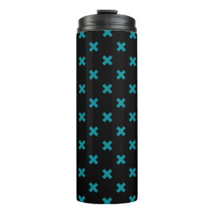 Garrafa Térmica Pontos de cruz em preto