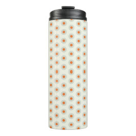 Garrafa Térmica Pontos polka cinza com centro amarelo pp3