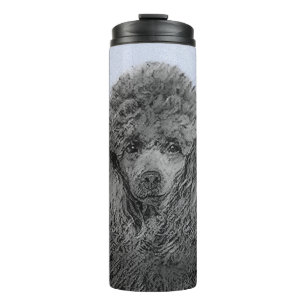 Garrafa Térmica Poodle Painting Miniature Toy Black