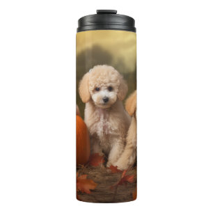 Garrafa Térmica Poodle Puppy Autumn Delight Pumpkin