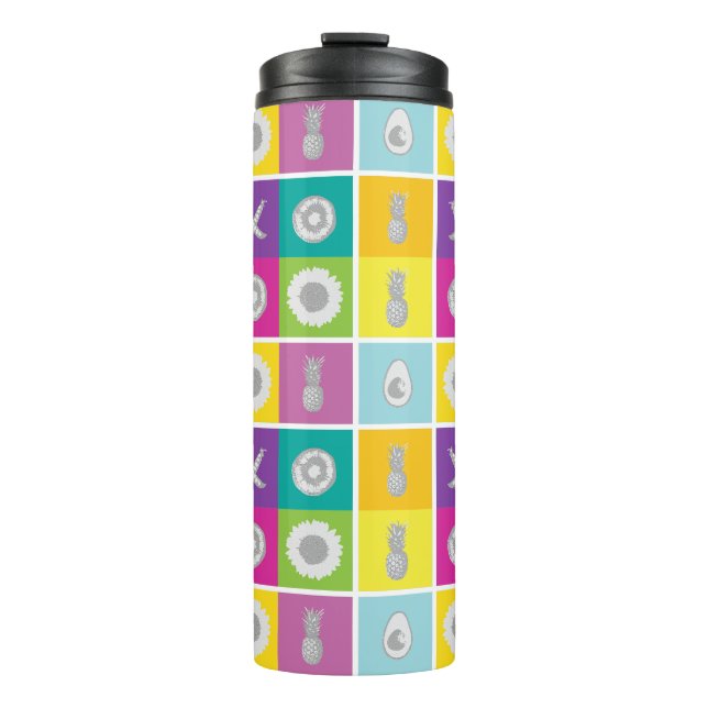 Garrafa Térmica Pop Art Botânico e Fruta Tumbler Térmico (Frente)