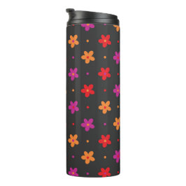 Garrafa Térmica Pop florais brilhantes de cor