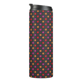 Garrafa Térmica Pop florais brilhantes de cor floral