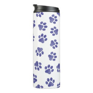 Garrafa Térmica Portas, Patas-Cachorros, Patas-Azuis-Marinhos
