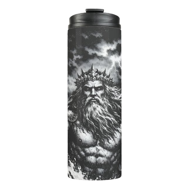 Garrafa Térmica Poseidon — Senhor do Abismo por BurnsInHell (Frente)