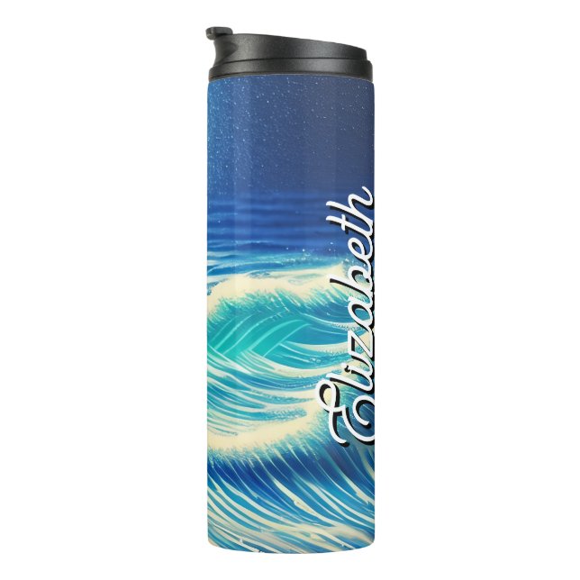 Garrafa Térmica Potência do Oceano Azul (Rotação à direita)