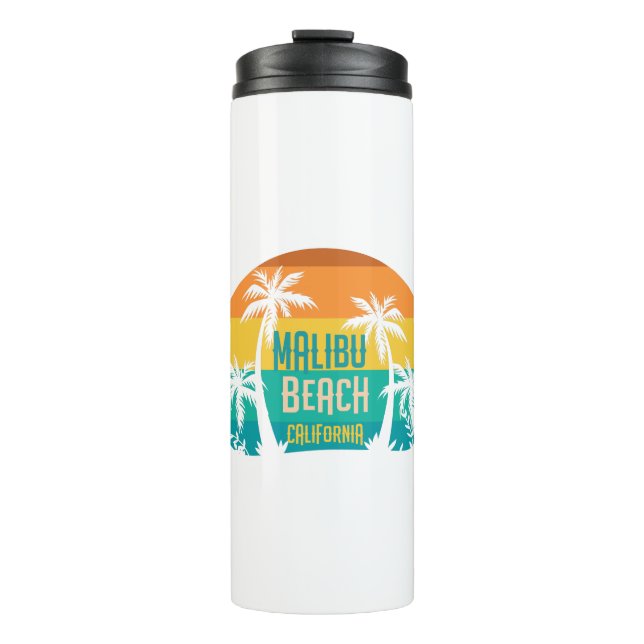 Garrafa Térmica Praia de Malibu Retro (Frente)