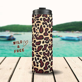 Garrafa Térmica Prato Castanho-Leopardo -