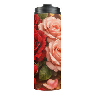 GARRAFA TÉRMICA PRESENÇA DE FLOR MODERNA COLORIDA PARA FILHA IRMÃ